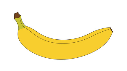Yellow Banana Fruit Illustration.