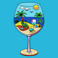 glass of champagne and a cocktail