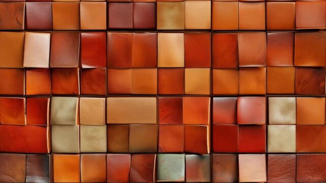 Detailed leather patchwork texture video ideal for luxurious design, fashion branding, and material-driven visuals.