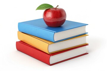 Books with apple on top