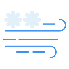 Windy snow vector icon. Weather icon flat style. perfect use for logo, presentation, website, and more. modern icon design color style 
