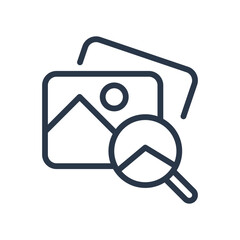 Image Search and Gallery Zoom Icon Vector Illustration