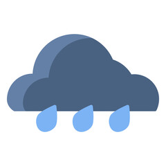 Drizzle vector icon. Weather icon flat style. perfect use for logo, presentation, website, and more. modern icon design color style 