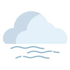 Foggy cloud vector icon. Weather icon flat style. perfect use for logo, presentation, website, and more. modern icon design color style 