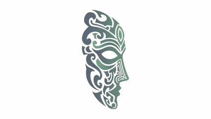 Abstract tribal mask design representing cultural identity and artistic expression
