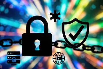 Network Speed Security and Data Encryption Concept technology