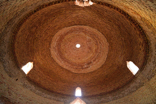 Interior of the Rabat Malik Cistern (Sardoba) - 11th Century water supply on the Silk Road, Uzbekistan, Central Asia