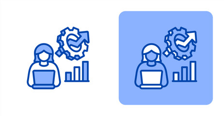 Fototapeta premium Focus Line Color Two-tone color and contrasting background icon illustration