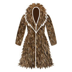brown fur coat vector