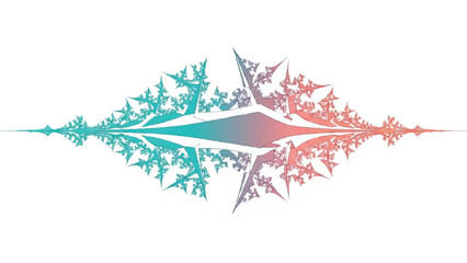 Abstract fractal pattern with gradient colors, symbolizing symmetry and complex beauty