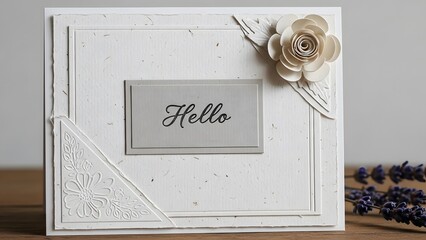 Elegant greeting card with flower decoration