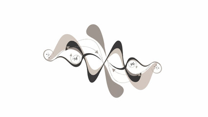 Abstract organic wave pattern with flowing lines and fluid shapes in muted earth tones