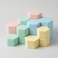 Obraz premium Magnetic Hexagon Modular Gift Boxes