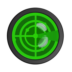 Radar screen scanning searching target finding enemies