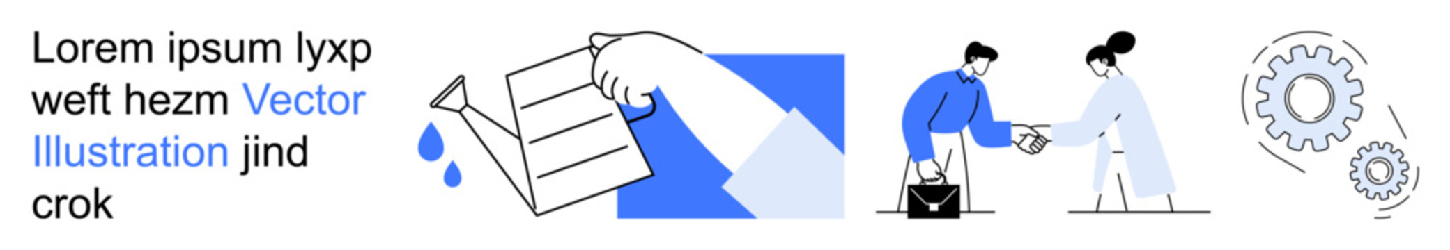 Business negotiation, communication, teamwork, legal agreements, document handling, operational processes. Includes people shaking hands and a hand holding a paper. Business negotiation and teamwork