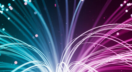 Abstract background with radiating blue and pink fiber optic lines, perfect for network connectivity concepts and digital designs