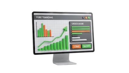 Trading Chart on Computer Screen - Financial Analysis