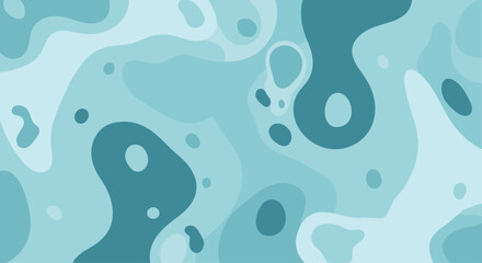 Abstract background of flowing organic shapes in various shades of blue creating a liquid and underwater aesthetic for designs.