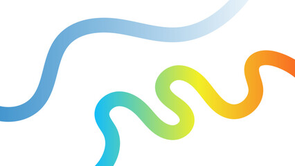 Fototapeta premium Gradient abstract backgrounds with 3D color lines on white background, vector posters and dynamic compositions. 