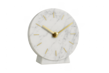 Marble desk clock displaying modern minimalist design