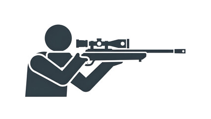 silhouette of a man with a sniper