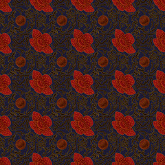 Bengkulu Rafflesia Besurek Batik Traditional Indonesian Islamic Art Pattern