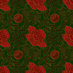 Bengkulu Rafflesia Besurek Batik Traditional Indonesian Islamic Art Pattern