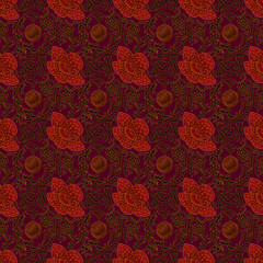 Bengkulu Rafflesia Besurek Batik Traditional Indonesian Islamic Art Pattern