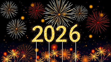 happy new year 2026 fireworks
