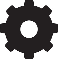 Black gear with white background wheel mechanical