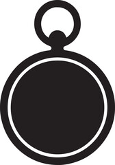 Black and white of a pocket watch symbol