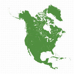 Map of North America, sign silhouette. World Map Globe. Vector Illustration isolated on transparent background. American continent.