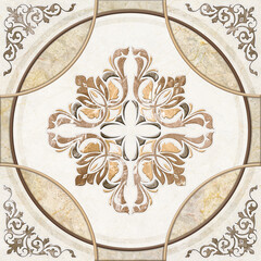 ornamental round frame background