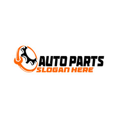Auto parts logo template, car repair template design illustration. with transparent background.