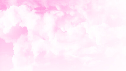 Fototapeta premium White cumulus clouds in the pink sky, timelapse. Bright beautiful sky, copy space background