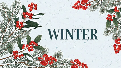 Winter holiday greeting card