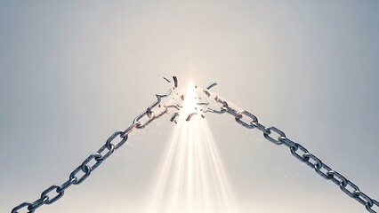 Chains breaking in sunlight