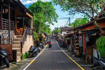 views of ubud market in bali, indonesia