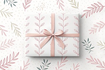 Clean gift wrap background with minimal decorative elements, soft textures, and spacious layout designed for professional commercial use
