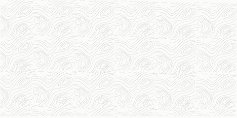 Fototapeta premium Monochrome Abstract Topographic Contour Line Pattern on a White Background contour lines