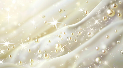 パール真珠の美しい滑らかな布のビジネス背景