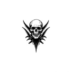 Fototapeta premium skull with wings