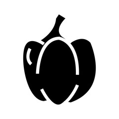 vector illustration of a black bell pepper