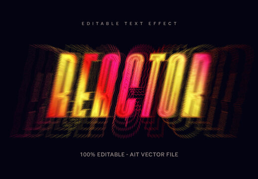 Red And Yellow Futuristic Plasma Text Effect Glitch Motion Font