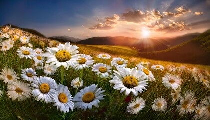 a cheerful smiley face hidden among cheerful daisies blooms