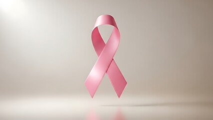 Pink ribbon symbolizing breast cancer awareness