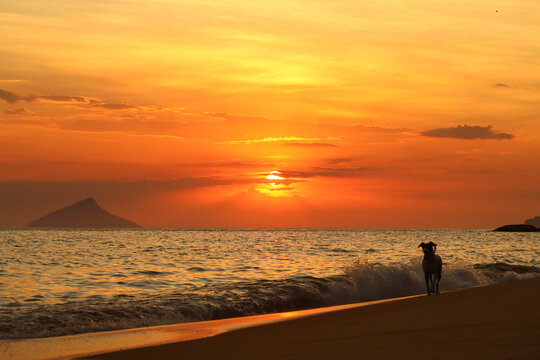 Entardecer na praia