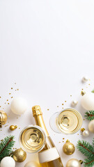 Sektgl&auml;ser Sektflasche Hintergrund 