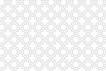 Seamless Intricate Geometric Pattern Background. Modern Abstract Light Gray Line Art Ornament on White Wallpaper.