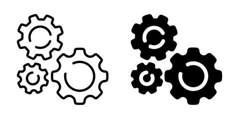 Settings and configuration icon. Linear and silhouette style.